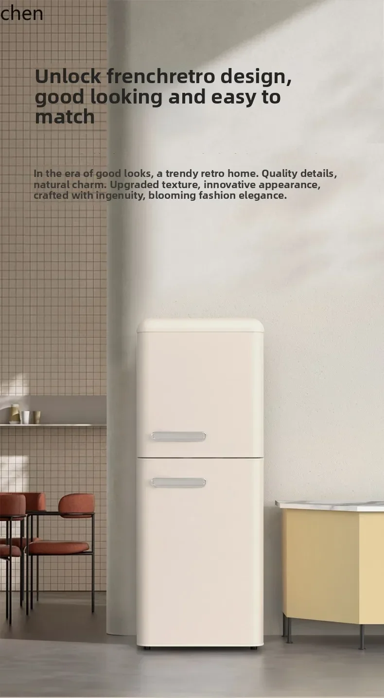 refrigerator retro single door double door small household kitchen refrigerated and frozen mini