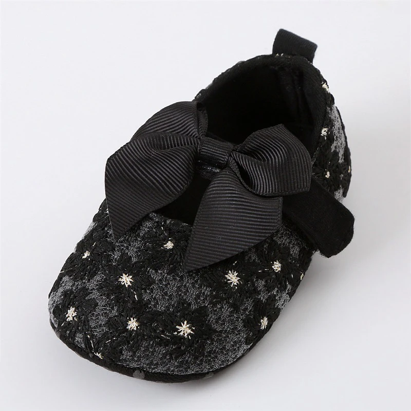 Blotona Baby Girls Flat Shoes, Soft Sole Flower Bowknot Non-slip Indoor Outdoor Toddler Shoes