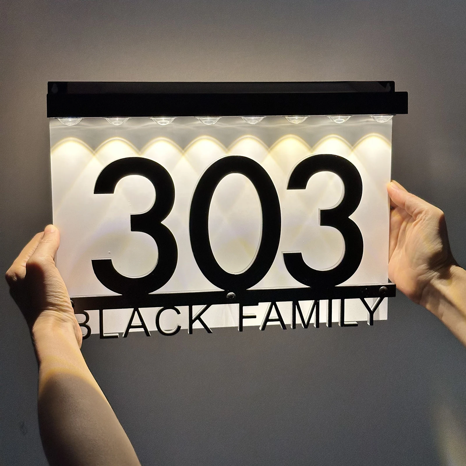 شخصية منزل علامة الشمسية LED مضيئة رقم المنزل في الهواء الطلق عنوان الشمسية تسجيل في الهواء الطلق ضوء الشمس لافتة للباب مع 6/8 مصابيح