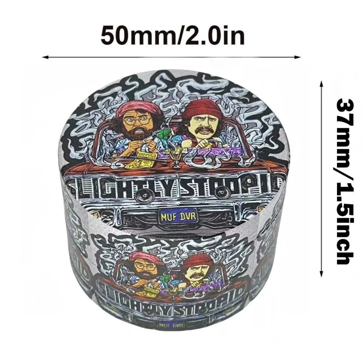 مطحنة أعشاب معدنية لتدخين الأخوة الملتحية - 50 مم / 2 بوصة #5