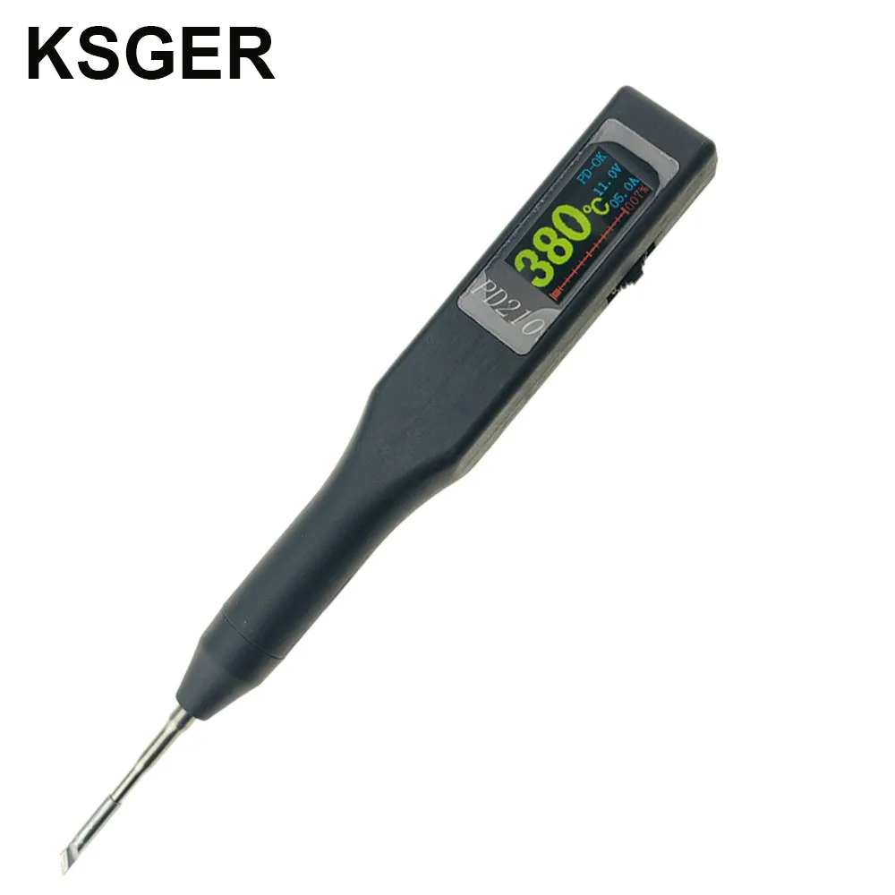 KSGER C210 przenośna stacja lutownicza PD210 do JBC żelazne groty spawanie USB 1.3 Cal TFT DIY elektronarzędzia automatyczne sen 70W
