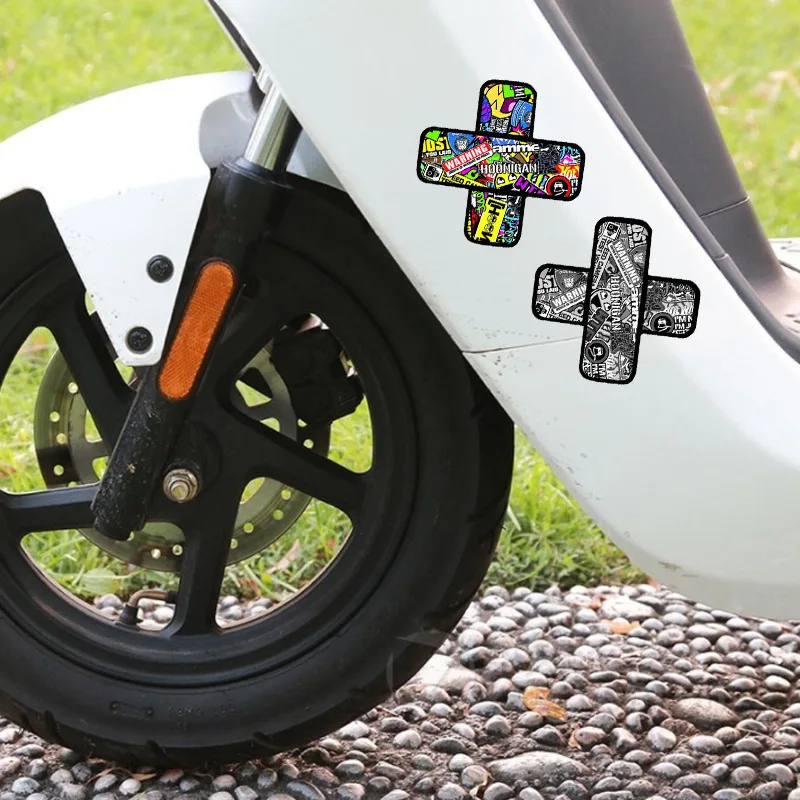 سيارة الإبداعية الفردية الهيب هوب الاتجاه الفرقة المعونة بقع غطاء الصفر دراجة الديكور ملصقات السيارات مقاوم للماء #2