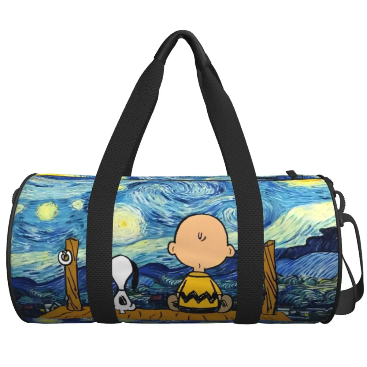 

Snooy Starry Night Pop Art Travel Bag Large Capacity Sport Bags Outdoor Men Custom Gym Bag Luggage Graphic Fitness Bag