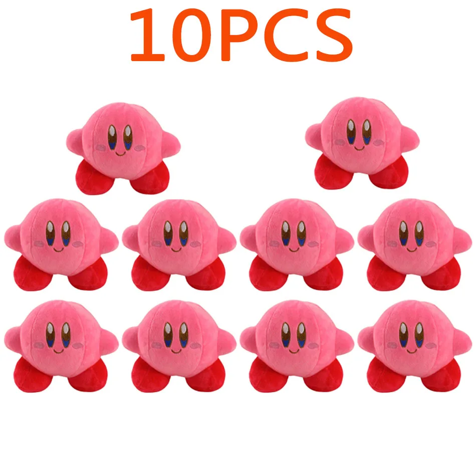 10PCS Styles Anime Star Kirby Swimming Sword Chef Bread Kirby Waddle Doo Dee Stuffed Doll Toy Cute Peluche Toy Christmas Gifts