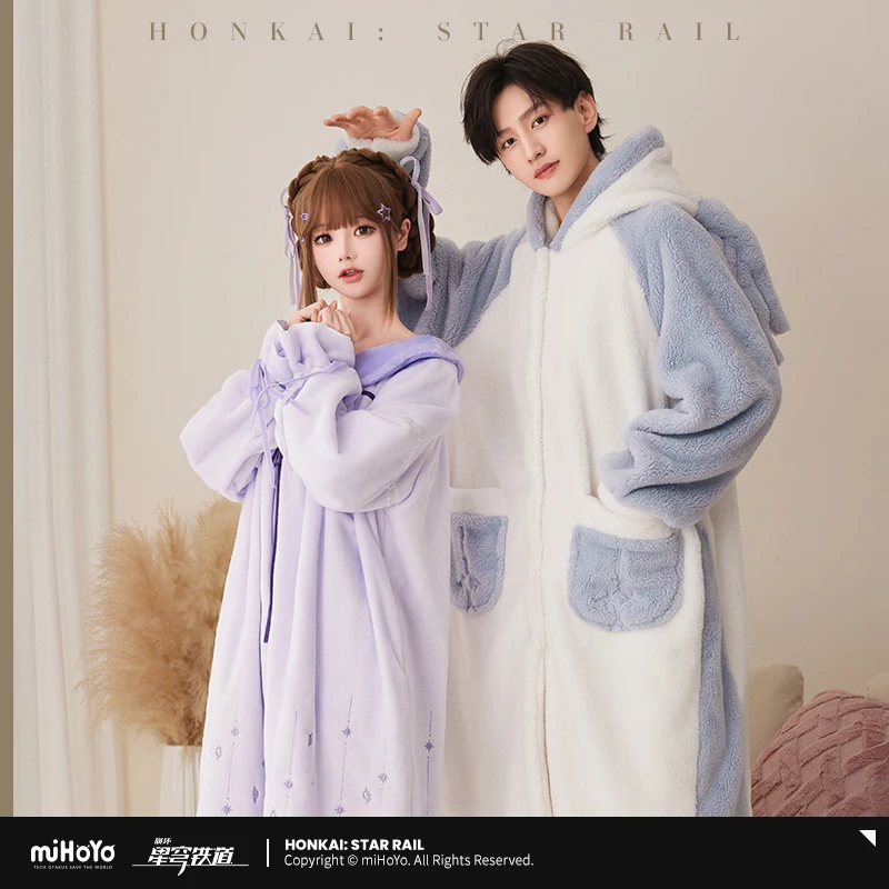 Presale Honkai: Star Rail Official Merchandise Sunday Robin Flannel Winter Cartoon Pajamas Ship in 2025.02 Please Extend Time