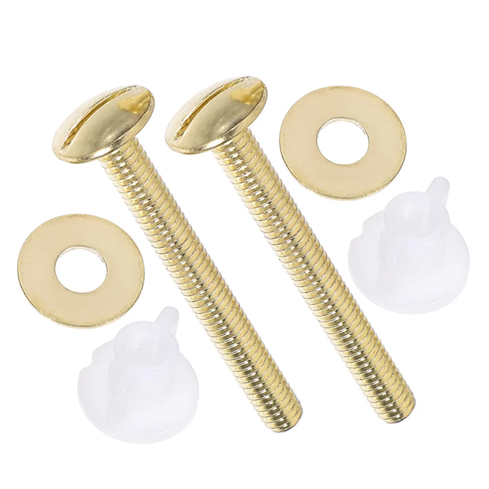 2Pcs Toilet Tank Bolts Replacement Kit Metal Toilet Seat Screws Universal Repair Hardware Parts Bathroom Installation Screws Set