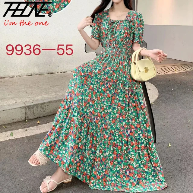 Dresses for Women 2024 Print Oversized Loose Casual Ready Vintage Vestidos Robe Cotton Linen Maxi Ladies Plus Size Long Dress AliExpress