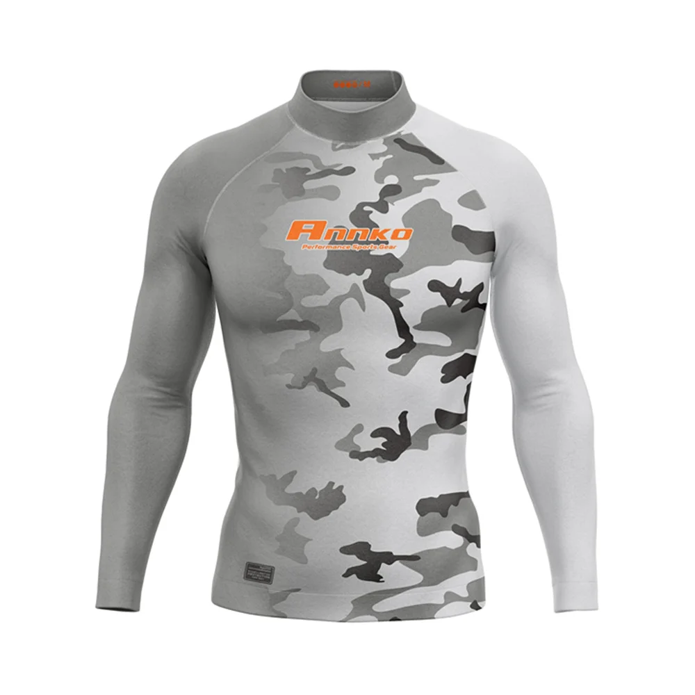 ANNKO-Camisa de manga comprida masculina, roupa de surf, camisa de praia, proteção solar UV, Rash Guard, Upf 50 Plus, Hot Sale