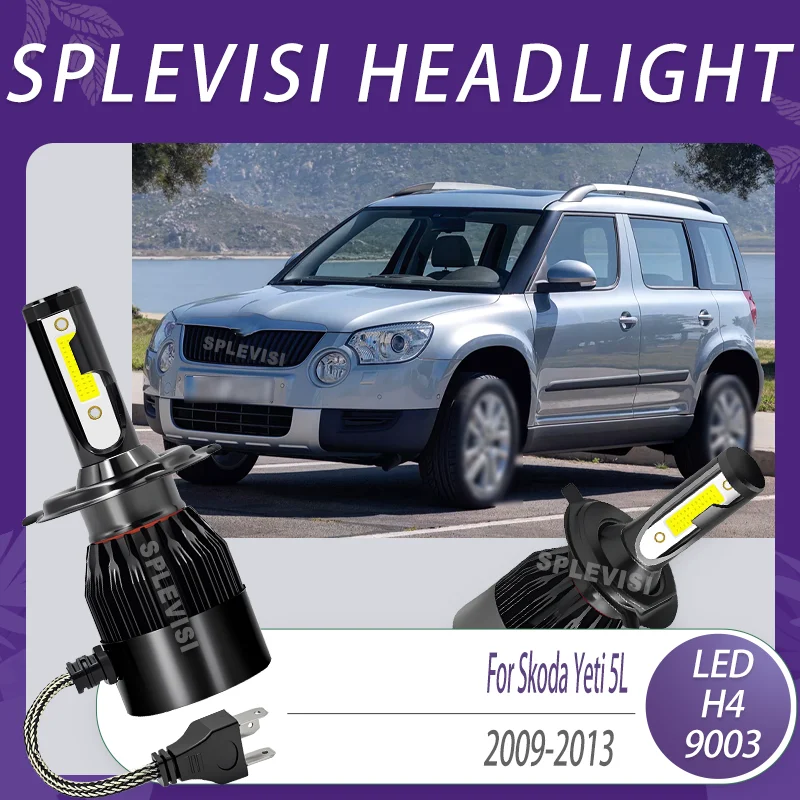 

LED Headlight Bulbs, 60W 6000LM High Low Beam All-in-One Conversion Kit For Skoda Yeti 5L 2009-2013 2009 2010 2011 2012 2013