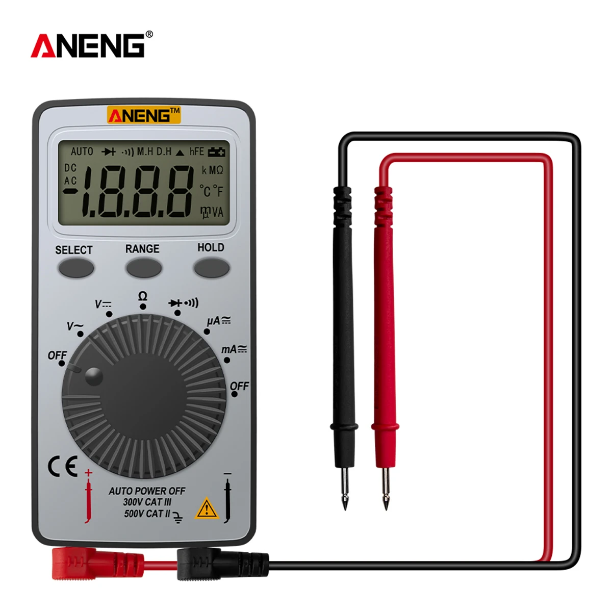 

ANENG AN101 card type multimeter ultra-thin portable digital multimeter automatic range electrician household mini multimeter
