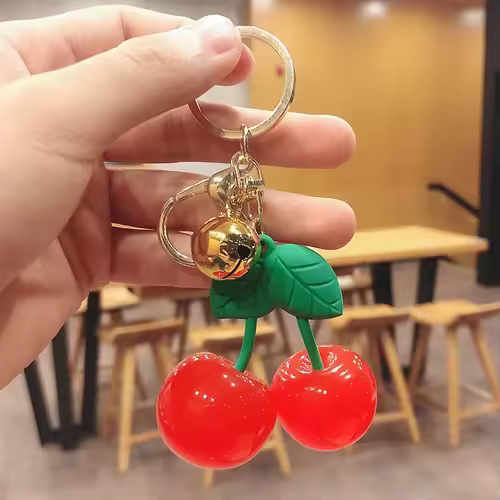 Cherry Charm Handbag Pendant Keychain for Women's Exquisite Internet-famous Crystal Cherry Bag Accessories High-Grade Pendant - Image 12
