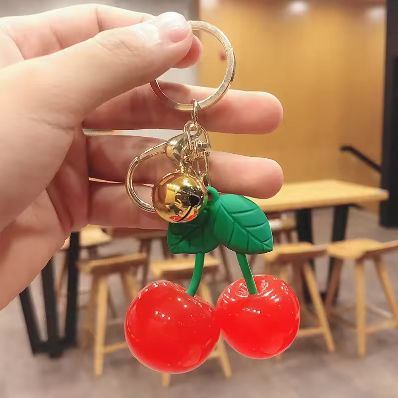 Cherry Charm Handbag Pendant Keychain for Women's Exquisite Internet-famous Crystal Cherry Bag Accessories High-Grade Pendant - Image 12