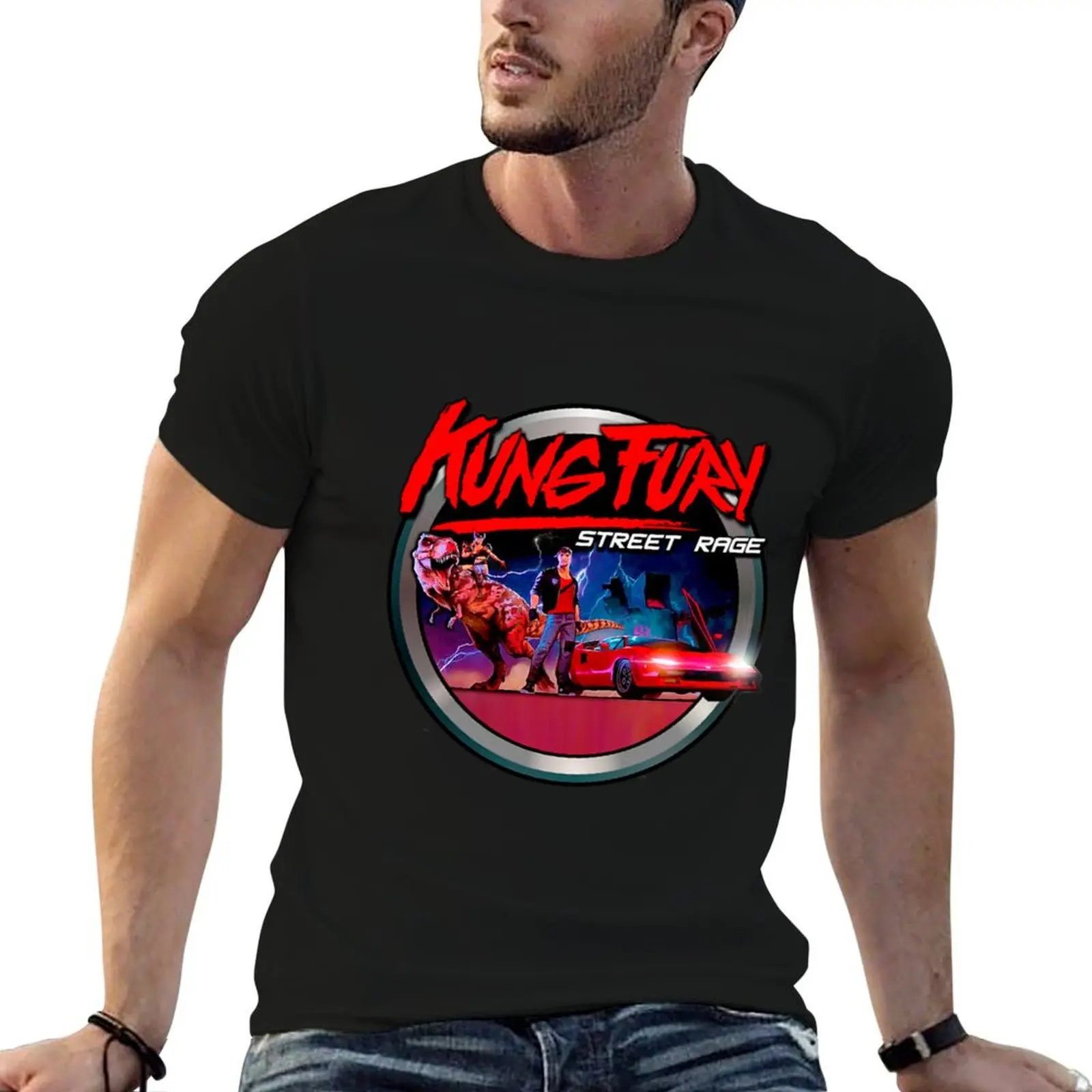 Kung Fury T-Shirt man t shirts graphic t shirts for man cotton funny man t shirts for men casual T-Shirt