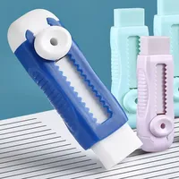 Colored Push Pull Erasers Sliding Retractable Rubber Pencil Eraser for Students Kids Drawing Writing School Office Home Supplies