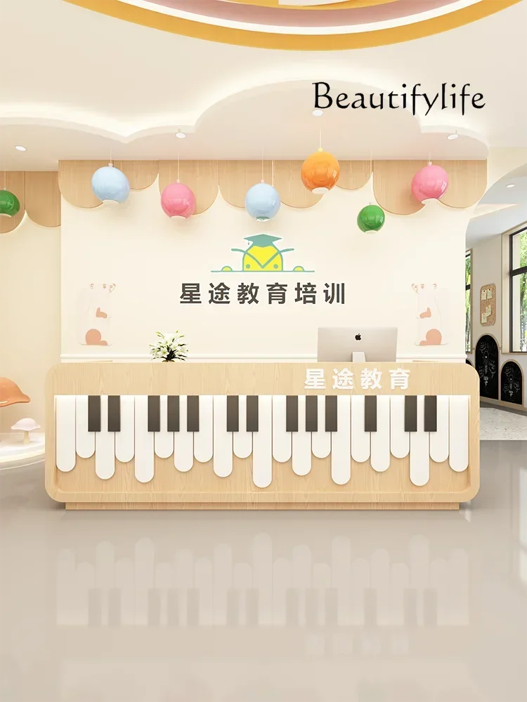 Piano training institution Bar music training Front desk Art checkout page Interest class Reception desk