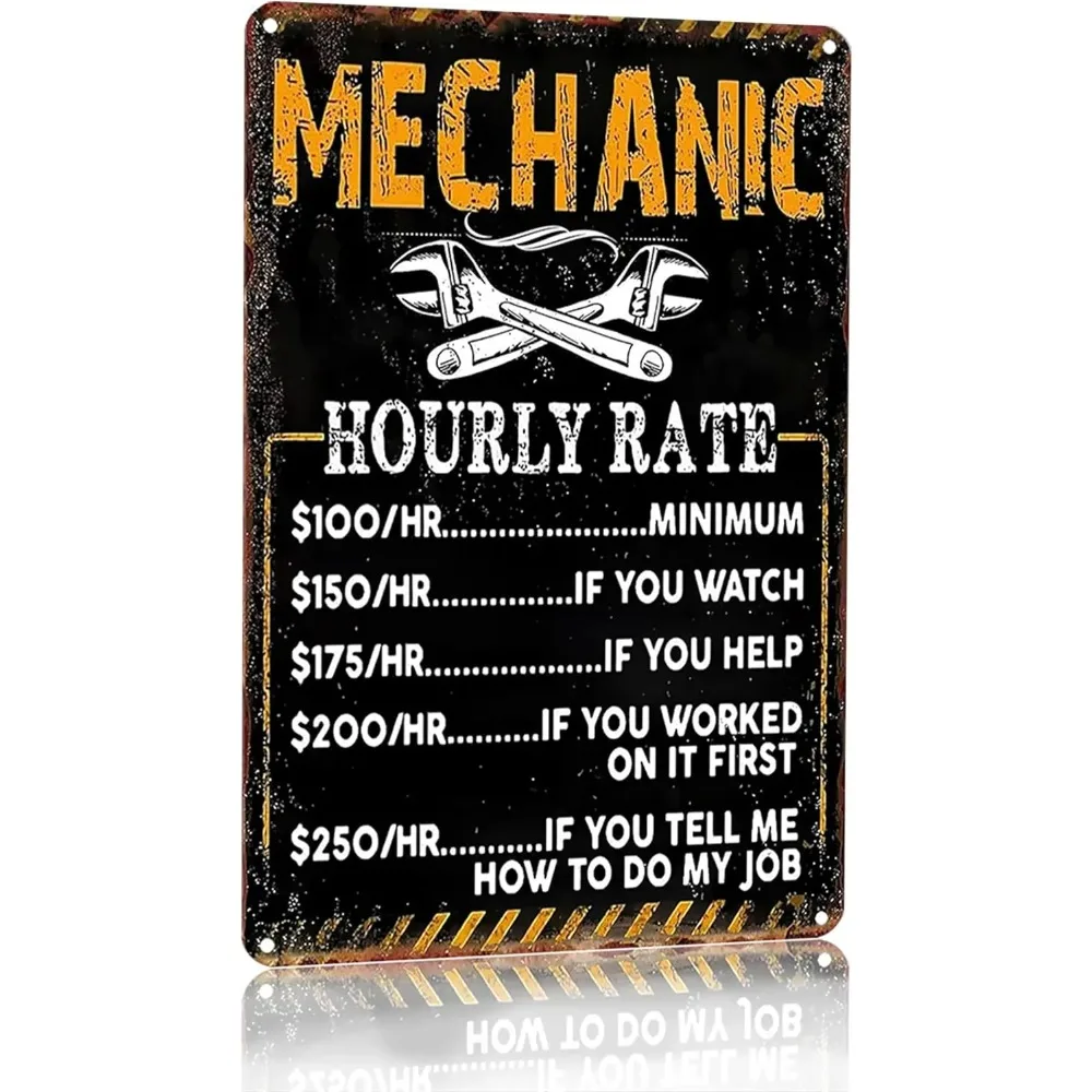 

BestylezFunnyMechanicShopSign Bestylez Funny Mechanic Shop Металлический знак - Репродукция по часовой скорости механика, Декор стен гаража