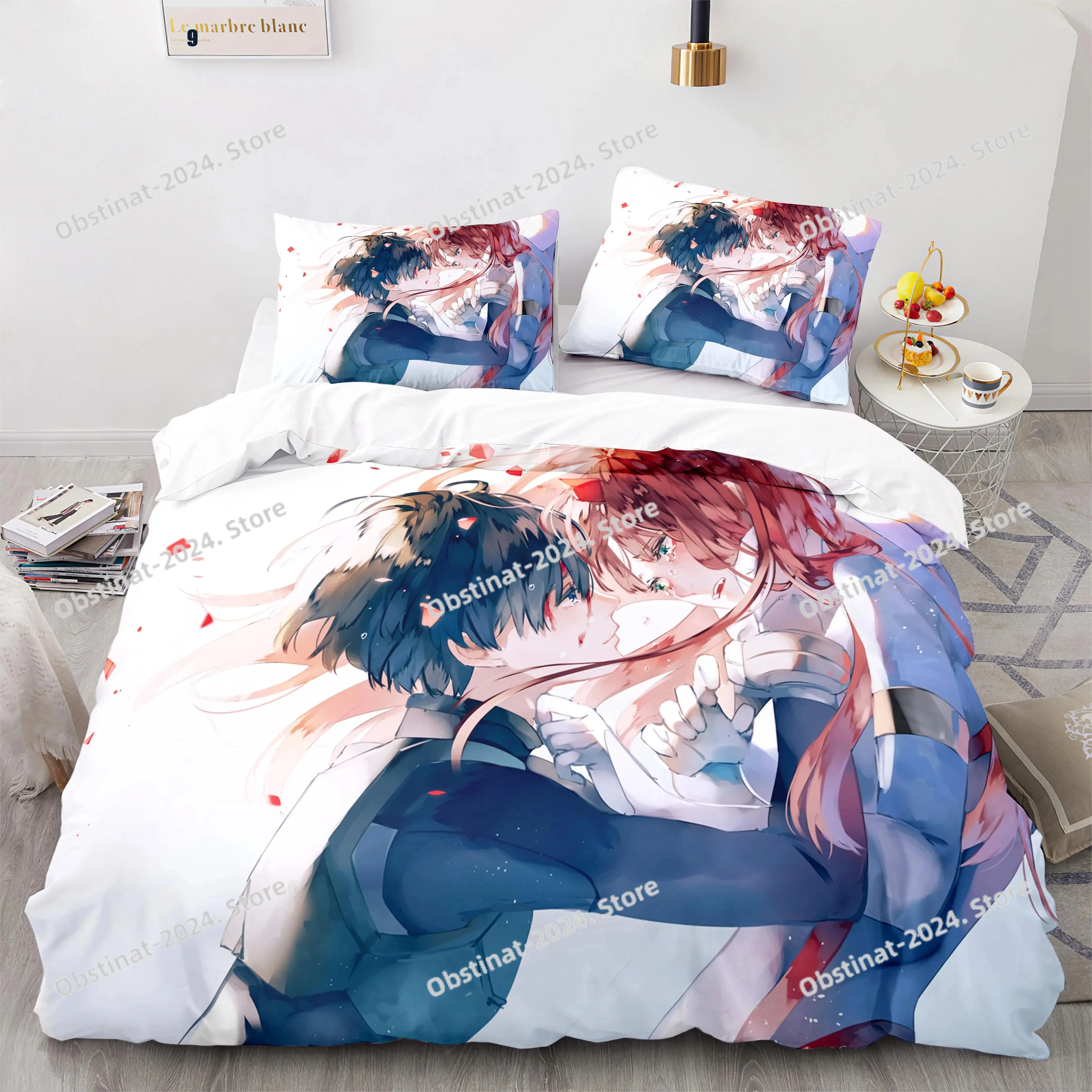 

3d Print Anime Darling In The Franxx Bedding Set Bedspread Single Twin Full Queen King Size Bed Sets Adult Kawaii Duvetcover Set
