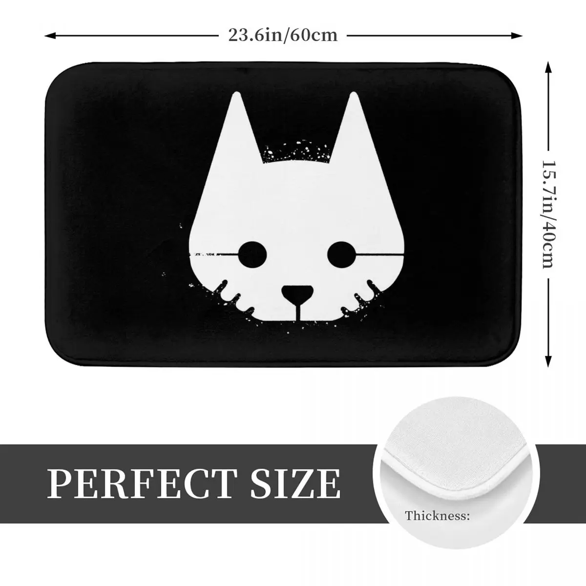 Stray Logo Cat Non-slip Doormat Floor Mat Water oil proof Carpet Rug for Kitchen Entrance Home Balcony Footpad Mats