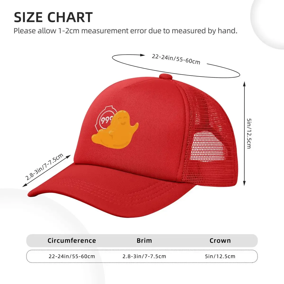 SCP-999 The Tickle Monster Mesh Baseball Caps Snapback Fashion Baseball Hats Breathable Casual Casquette Outdoor Unisex