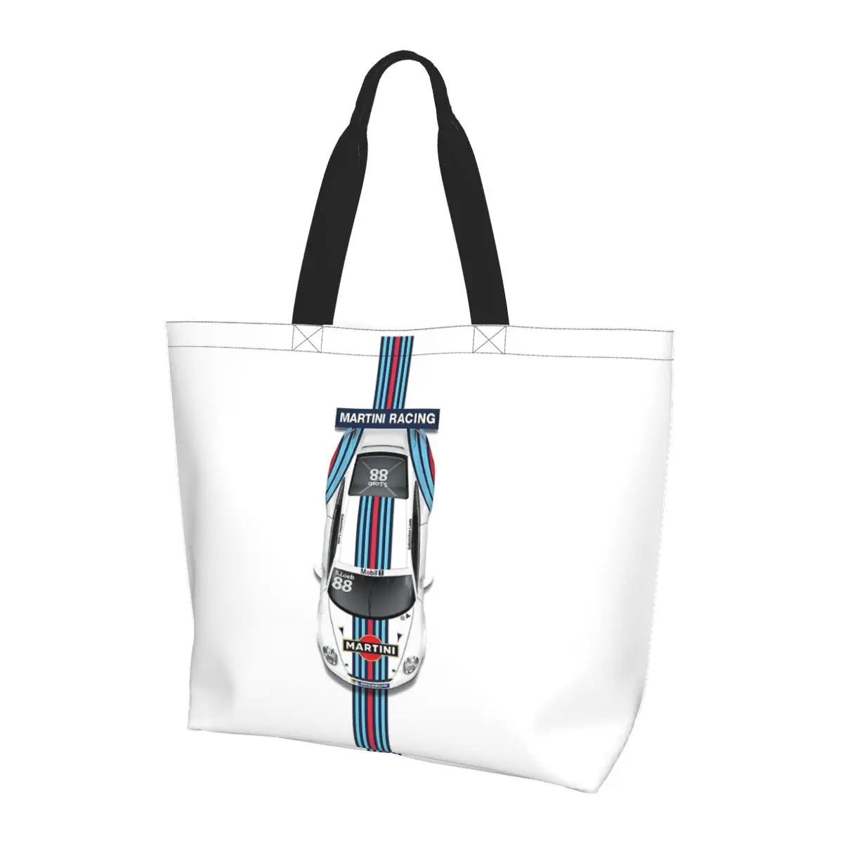 

Martini Racing Shopping Tote Bag Canvas Large Capacity Shoulder Bags Shopper Grocery Handbag for Women