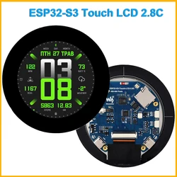 Waveshare ESP32-S3 2.8inch IPS Touchscreen Round LCD Development Board 32-bit LX7 Processor ESP32 Display for ArduinoIDE ESP-IDF