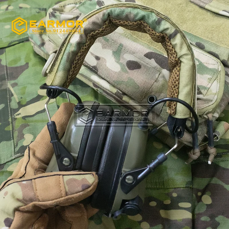 EARMOR M31 MOD4 Tactical Headphone & Headband of Headset Noise Canceling Earmuffs Military Anti-Noisy Shooting Earphone