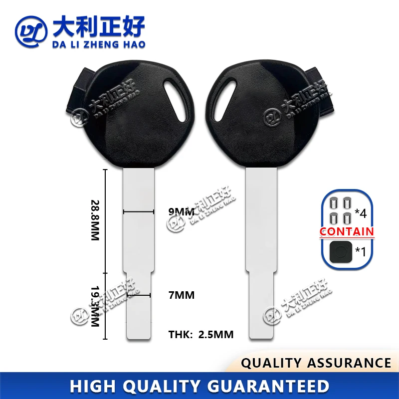 DL Motorcycle Embryo Blank Key for Honda New Continental Wuyang Key 100 110 125 150cc Motorcycle Key with Magnet Sticker