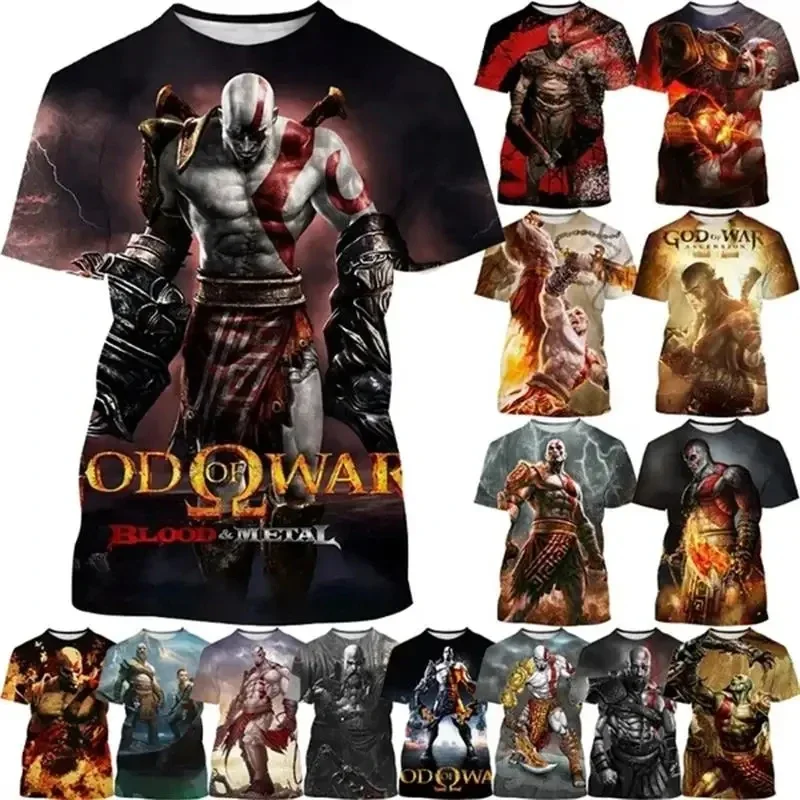 God Of War 3D Kwetos Printed T-Shirt Selling Men\'S Cool Design T-Shirt Combat Short Sleeve T Shirt O Collar Women\'S Casual Top