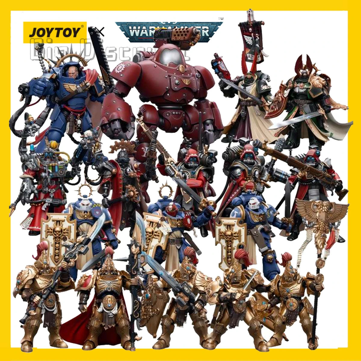 JOY TOY 1/18-figura de acción de Warhammer 40K, modelo militar de colección, Adeptus Mechanicus y Dark Angels, envío gratis