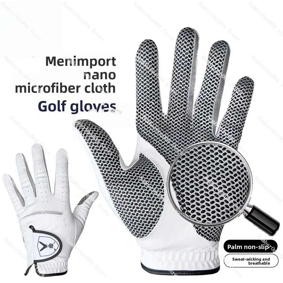 

Men's Golf Gloves - Genuine Lambskin Leather, Breathable & Flexible for Sports