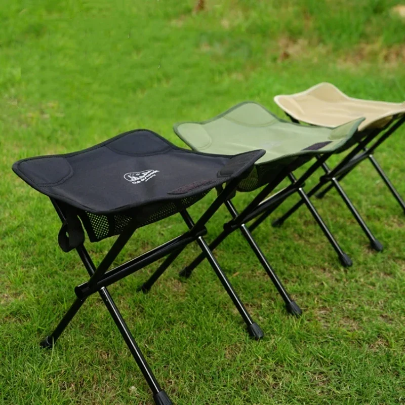 Camping Portable Folding Stools Ultralight Aluminium Alloy Storage Chair Mini Fishing Chair Picnic Lighweight Furniture