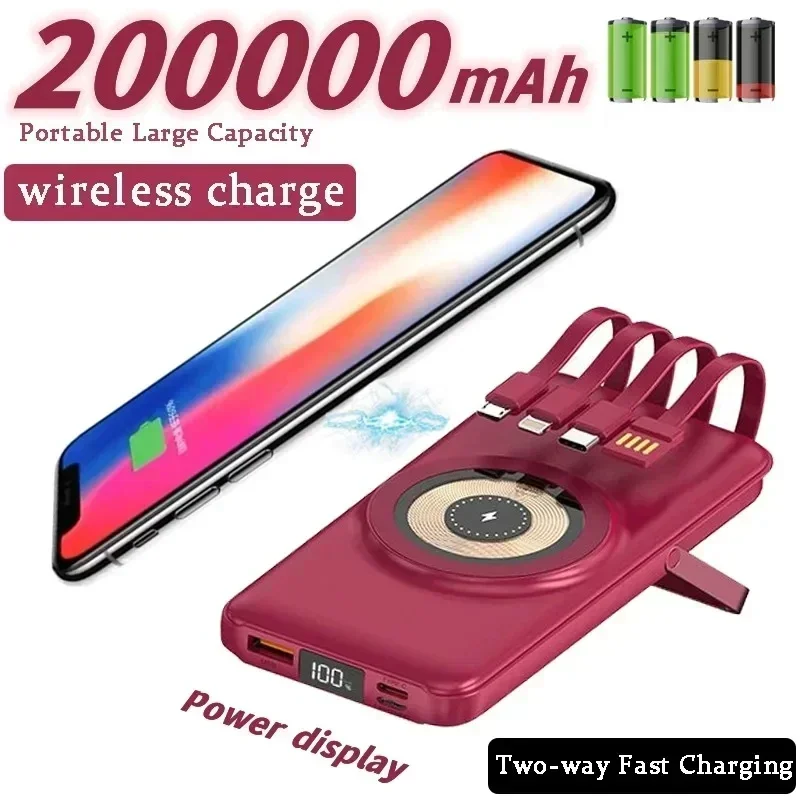 

MagSafe Equipped with wireless magnetic suction cable, three in one, portable, compact, large capacity, and fast charging
