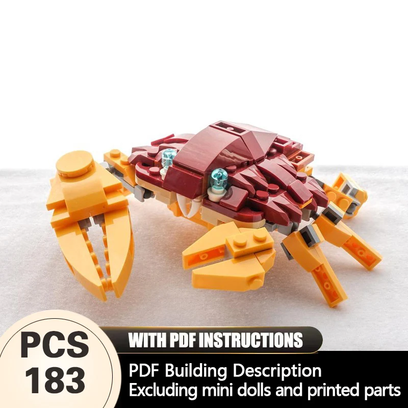 

Creators Animal Series Model MOC Building Bricks Yellow Crab Modular Technology Gifts Holiday Assemble Children Toys Suit