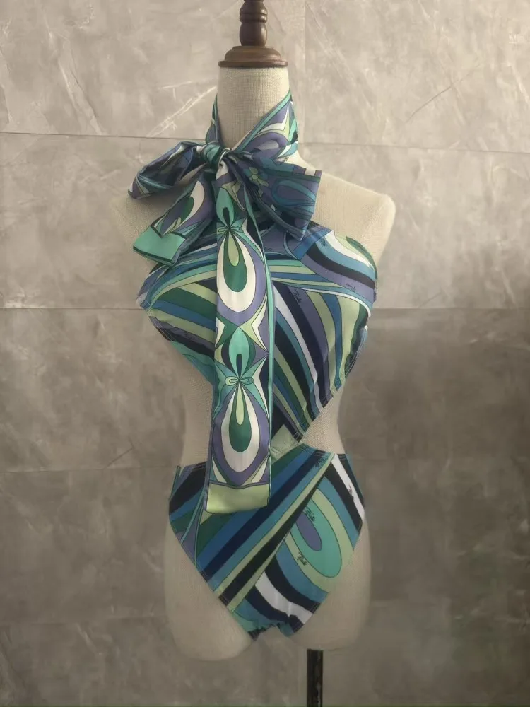 

Luxury Headband Swimsuit Designer Brand Scarf Bikini Set Beach Swimwear