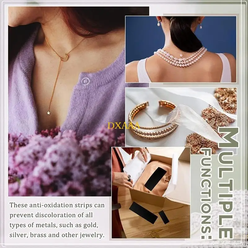 DXAA 30PCS/SET Anti Tarnish Strips For Silver Jewelry Jewelry Tarnish Protector Silver Tarnish Strips  7x2in