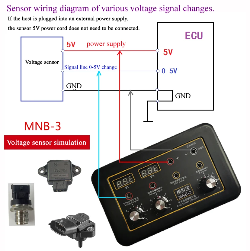 MNB-3 Automobile Vehicle Signal Generator Voltmeter Car ECU Tester Auto Sensor Simulator Repair Tool