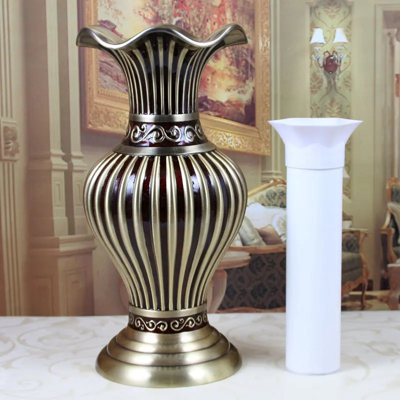 vase light luxury metal living room mouth  ornament dried flower ware wholesale