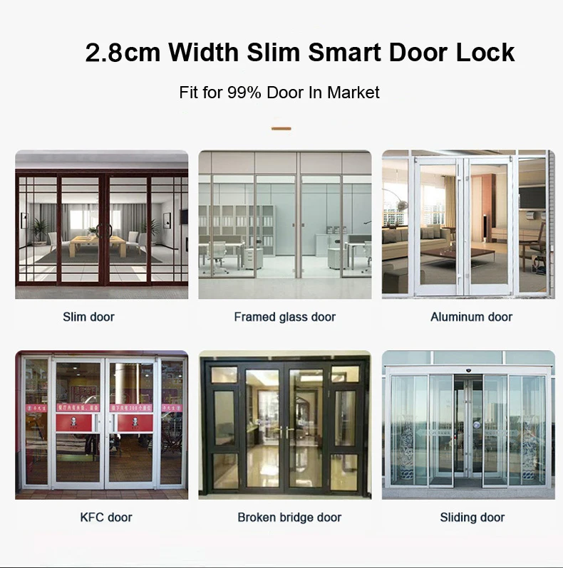 Smart Door Lock With Fingerprint/Password/IC Card/Key/Unlock Compatible With TTlock Application And Suitable For Sliding Doors - view 2
