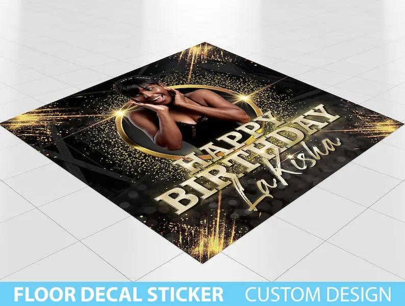 

Custom Floor Decal sticker, Removable Sticker, Vinyl Floor Banner, Adhesive Floor Banner Sticker Decal Removable, Birthday Dance