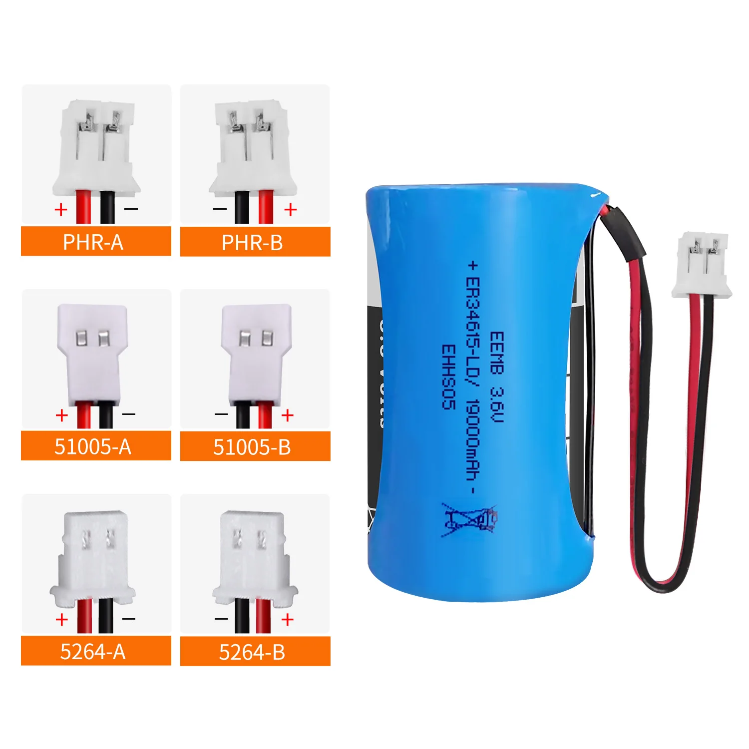 

EEMB Battery Factory Customized Battery Pack 34615 Battery with plug 3.6V D Size 19000mah Lithium Batteries ERbattery34615-LD