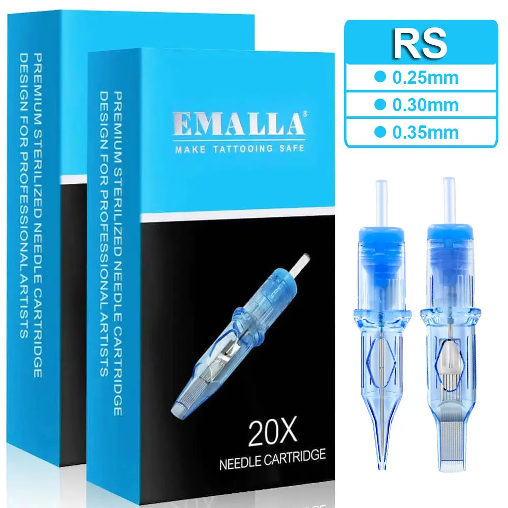 

20/10pcs EMALLA Eliot Tattoo Cartridge Needles Round Shader Sterilize Tattoo Needles Cartridges Tattoo Accessories