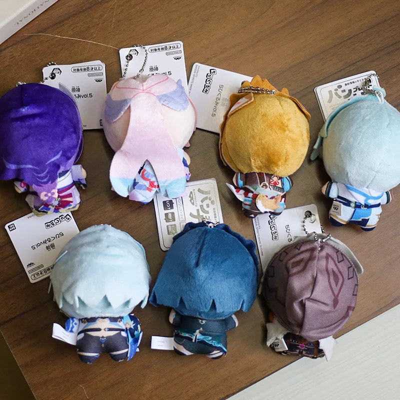 10CM Impact Tartaglia Kaeya Diluc Venti Xiao Klee peluche pendentif jouet Mini porte-clés poupée sac à dos accessoire pour cadeau