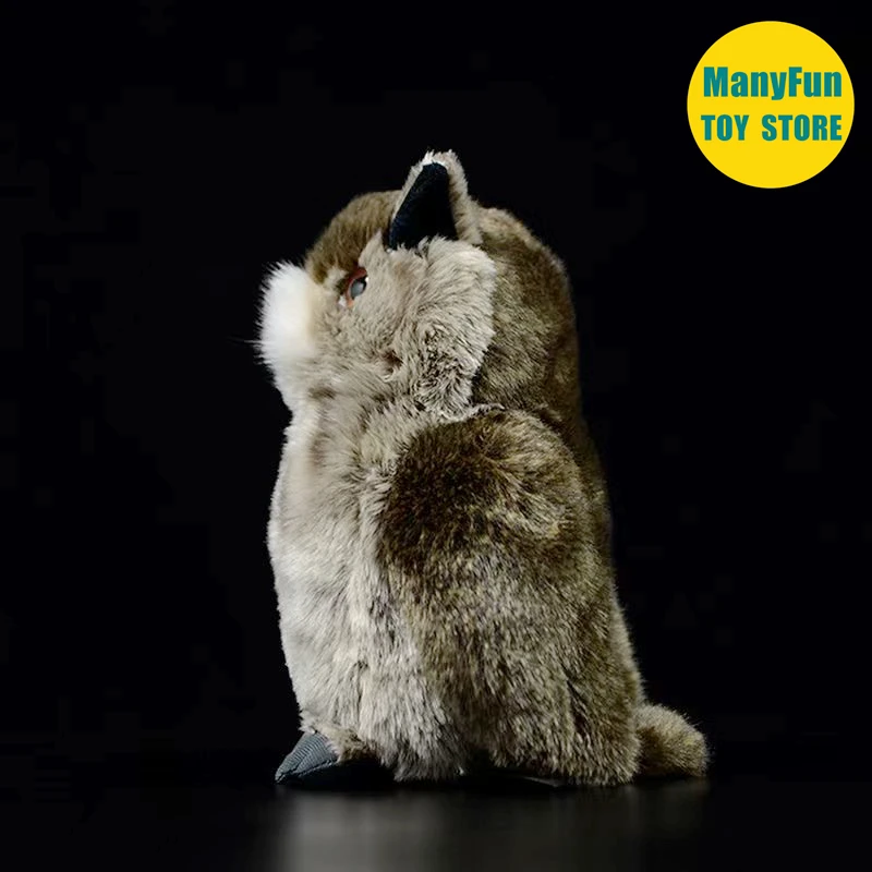 Realistic Scops Owl Plush Toy Lifelike Owl Plushie Nighthawk Stuffed Animal Owl Simulation Doll Toy Gifts