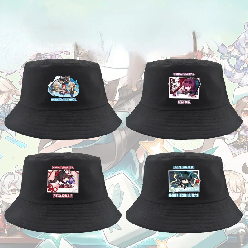 Anime Honkai: Star Rail Sparkle JingYuan Acheron Kafka Aventurine Seele Silver Wolf Imbibitor Lunae Cosplay Bucket Hat Xmas Gift