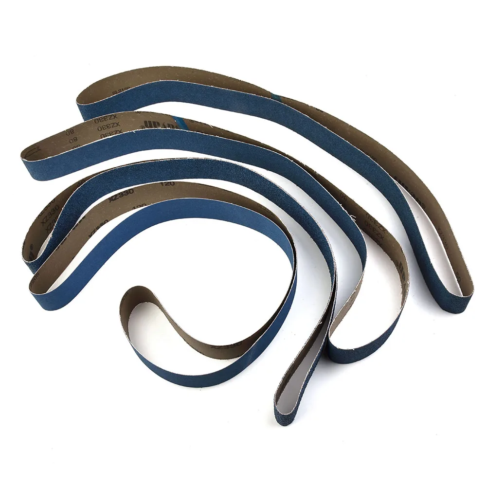Replacement Accessories Sanding Bands Sander Coarse Grinding Polishing Blue Metal 4pcs 2"x 72" 40/60/80/120 Grit
