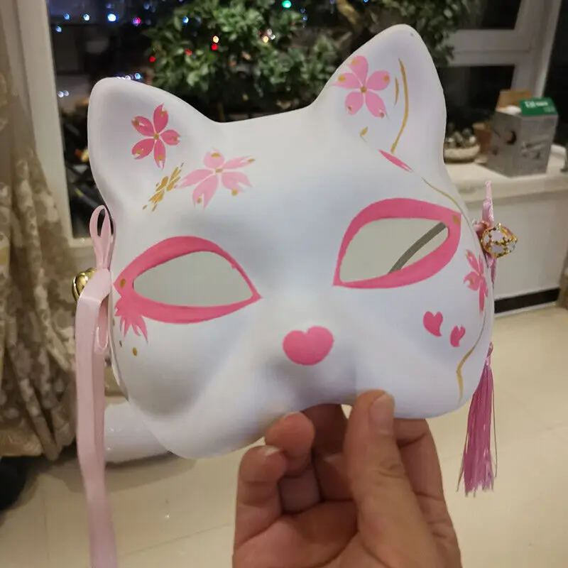 1/3Pcs Masks Blank Cat Mask DIY White Plain Party Cosplay Painting Face Unpainted Paper Accessories Fox Mask Craft Hand Painted