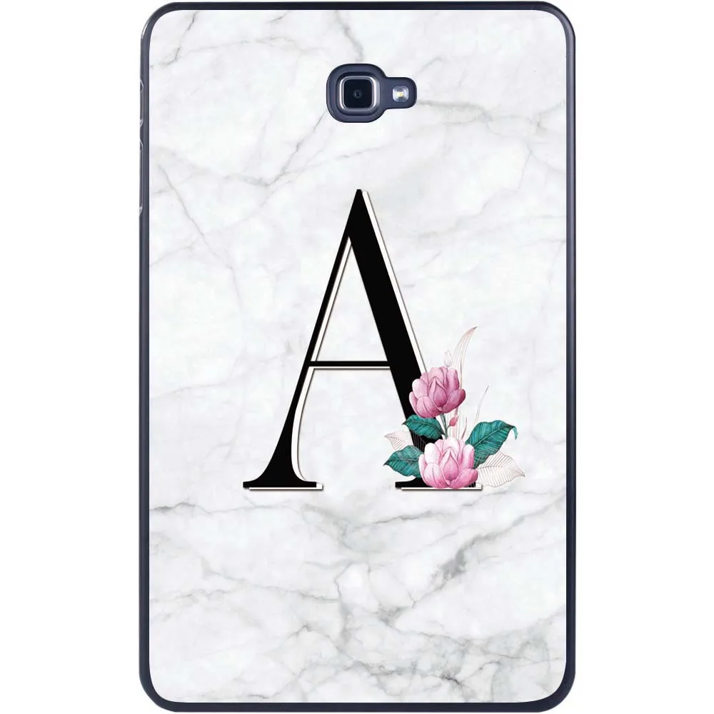 Tablet Case for Samsung Galaxy Tab A 10.1 2019 SM-T510/SM-T515 Fashion Letter Pattern Plastic Back Shell Cover+Stylus