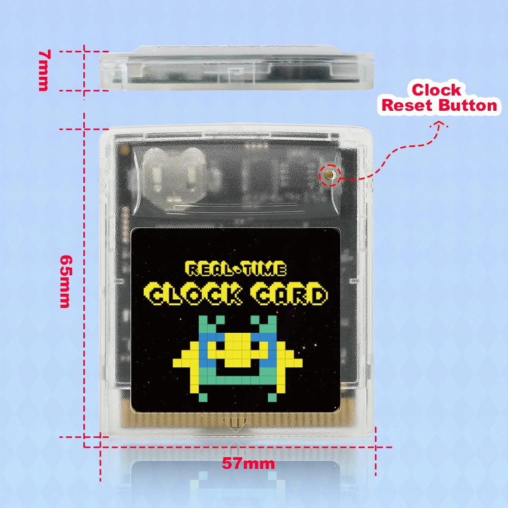 بطاقة فلاش TicKnot قابلة لإعادة الكتابة GB/GBC RTC بسعة 8 ميجابايت و1 ميجابايت SRAM لمشغل GB/GBC/Game Boy يعمل مع موقد Joey JR & GBxcart