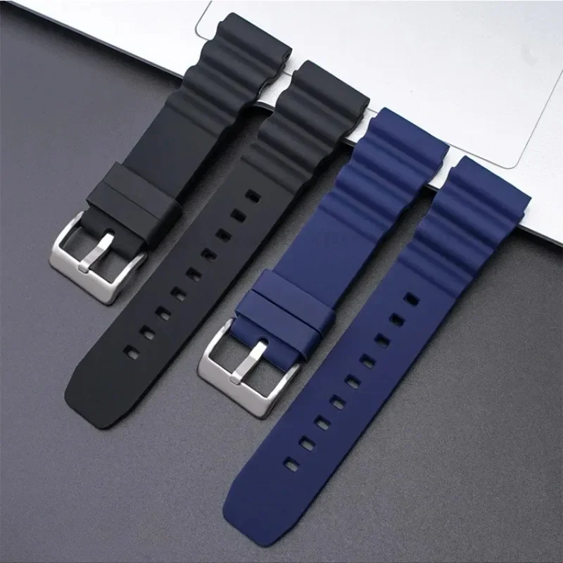 20mm 22mm Silicone Strap For Rolex SUBMARINER for Seiko SKX007 SRP777J1 for Casio Sport Watchband Waterproof Diving Bracelet