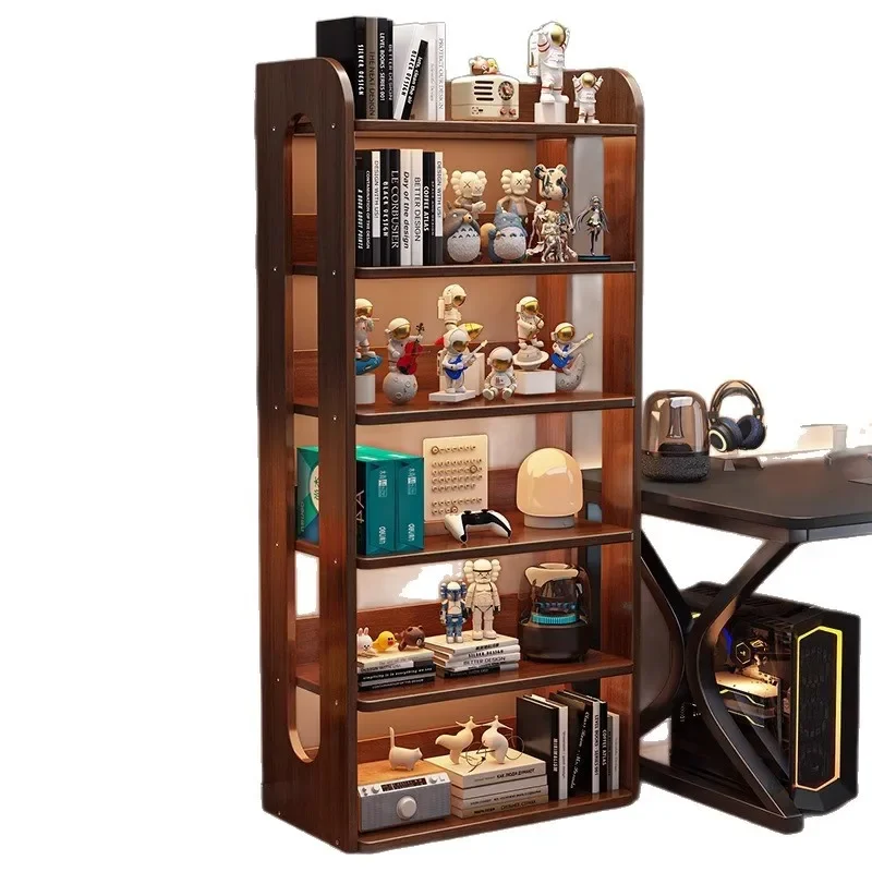 

Solid wood bookshelf Floor shelf Living room wall storage rack Household multi-layer storage rack Office display shelf